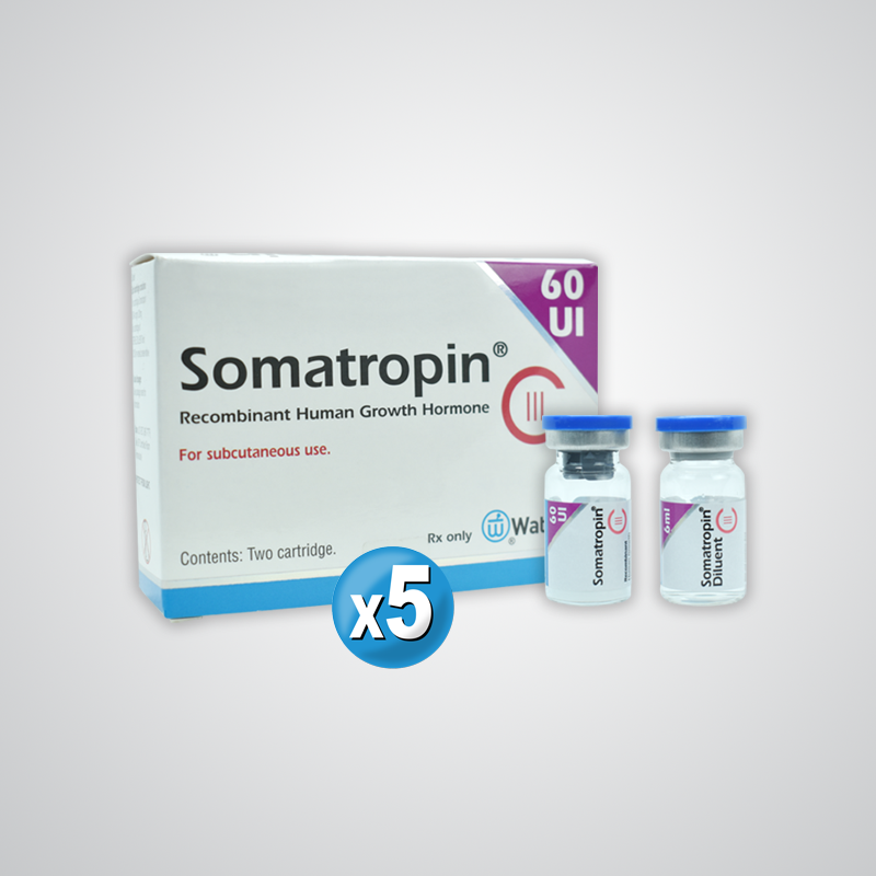 Somatropina 60 ui - 5 pzs -Hormona de crecimiento - Watson